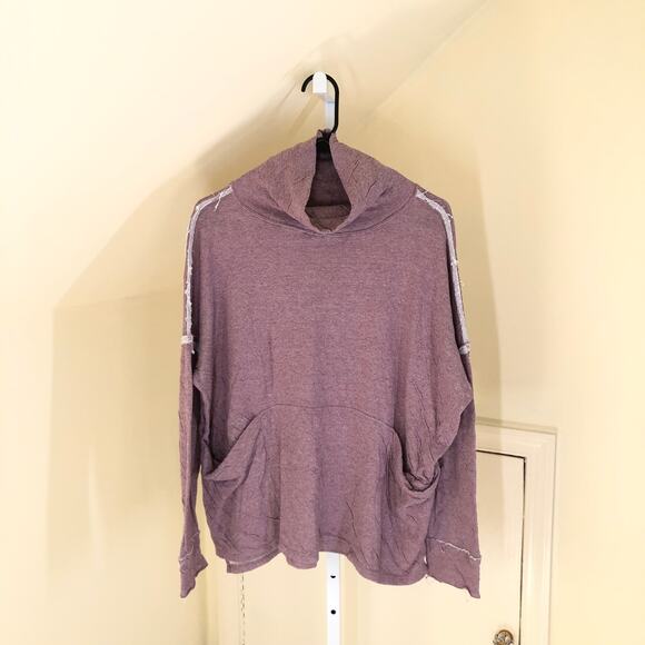 We the Free Free People Women's EUC Oversized Cowl Neck Sweater Pink/Mauve M - Picture 1 of 11